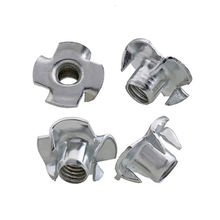 carbon steel zinc plain  t-slot nut Four jaw nut din1624 YJT3002 T-nut  for wood furniture